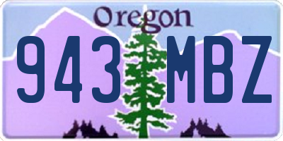 OR license plate 943MBZ