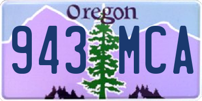 OR license plate 943MCA