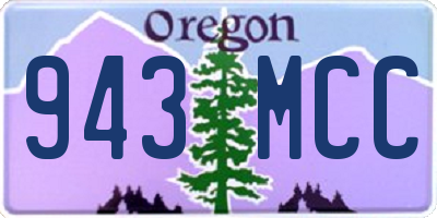 OR license plate 943MCC