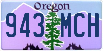 OR license plate 943MCH