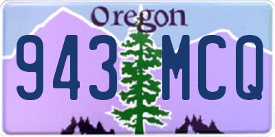 OR license plate 943MCQ