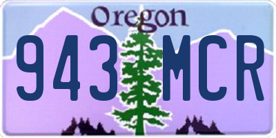 OR license plate 943MCR