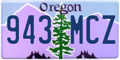 OR license plate 943MCZ