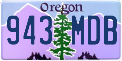 OR license plate 943MDB