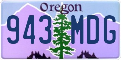 OR license plate 943MDG