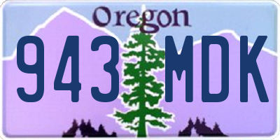 OR license plate 943MDK