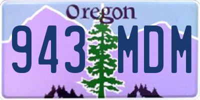OR license plate 943MDM
