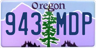 OR license plate 943MDP