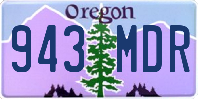 OR license plate 943MDR