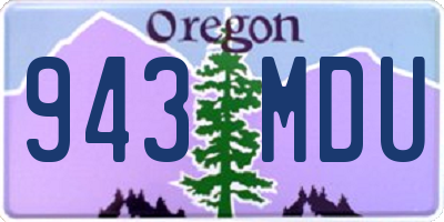 OR license plate 943MDU