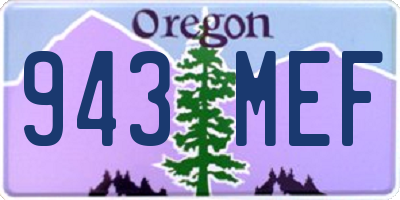 OR license plate 943MEF