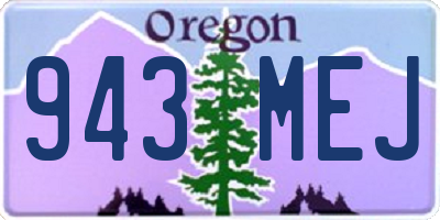 OR license plate 943MEJ