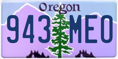 OR license plate 943MEO