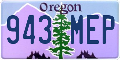 OR license plate 943MEP
