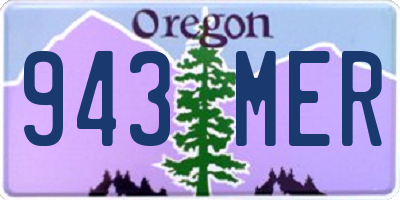 OR license plate 943MER