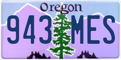 OR license plate 943MES
