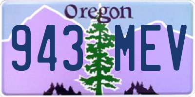OR license plate 943MEV