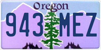 OR license plate 943MEZ
