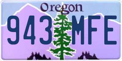 OR license plate 943MFE