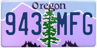 OR license plate 943MFG