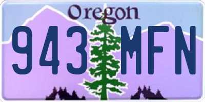 OR license plate 943MFN