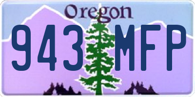 OR license plate 943MFP