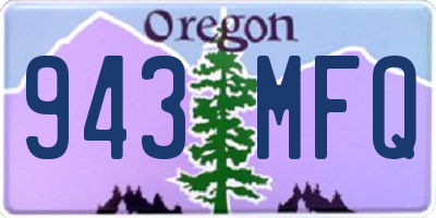 OR license plate 943MFQ