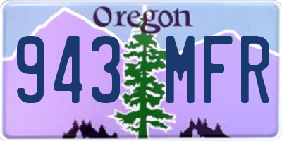 OR license plate 943MFR