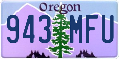 OR license plate 943MFU