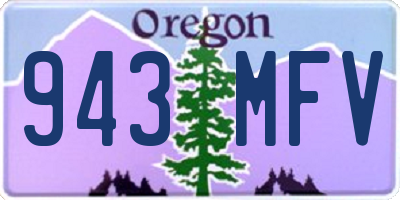 OR license plate 943MFV