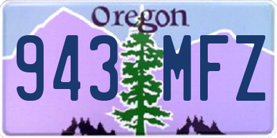 OR license plate 943MFZ