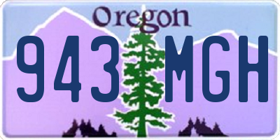 OR license plate 943MGH
