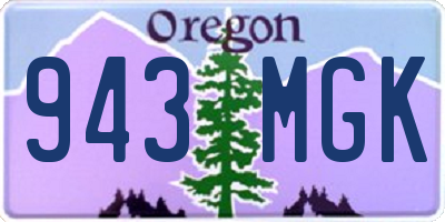 OR license plate 943MGK