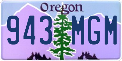 OR license plate 943MGM