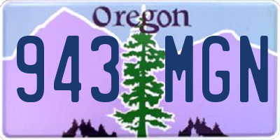 OR license plate 943MGN