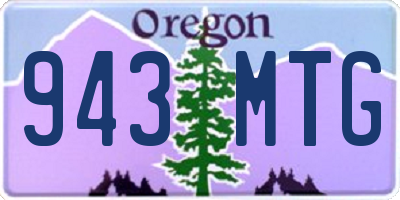 OR license plate 943MTG
