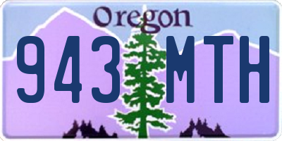 OR license plate 943MTH