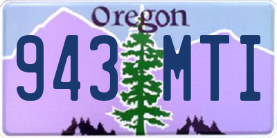 OR license plate 943MTI