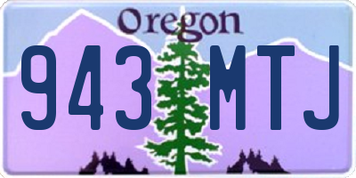 OR license plate 943MTJ