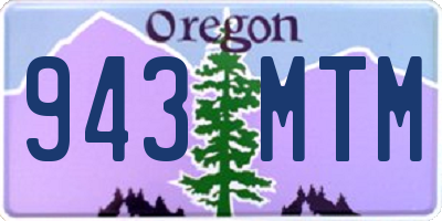OR license plate 943MTM
