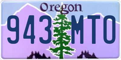 OR license plate 943MTO
