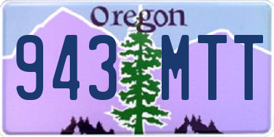 OR license plate 943MTT