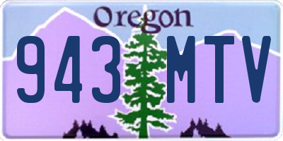 OR license plate 943MTV