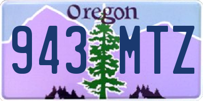 OR license plate 943MTZ