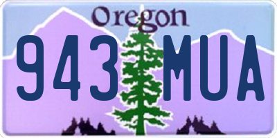 OR license plate 943MUA