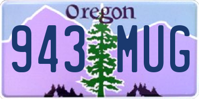 OR license plate 943MUG