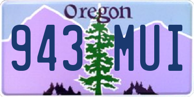OR license plate 943MUI