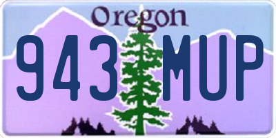 OR license plate 943MUP