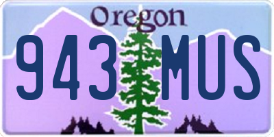 OR license plate 943MUS