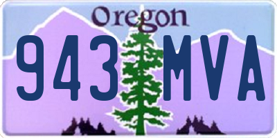 OR license plate 943MVA